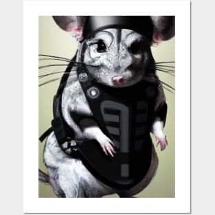 Chinchilla in a ninja costume Posters and Art